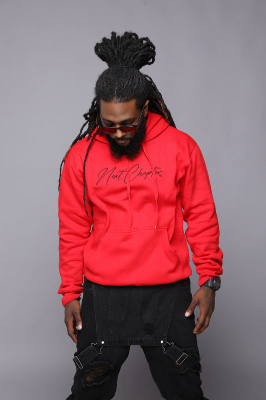 Heavy Blend Fleece Hoodie Red & Black