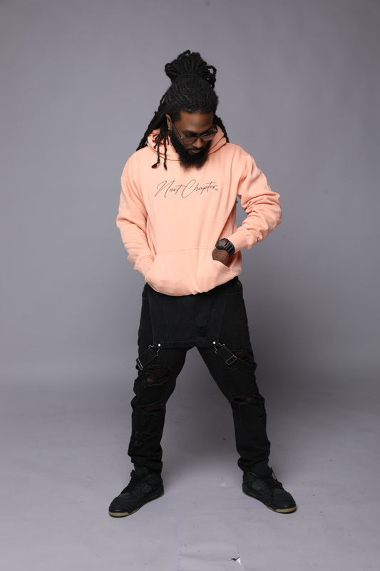 Heavy Blend Fleece Hoodie Peach.