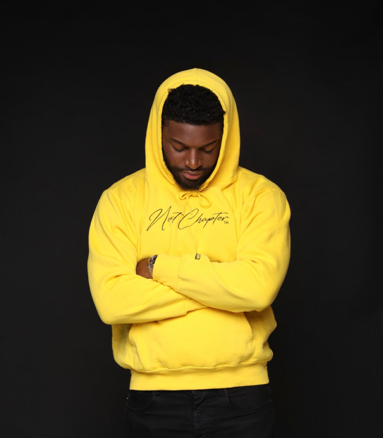 Heavy Blend Fleece Hoodie Yellow & Black