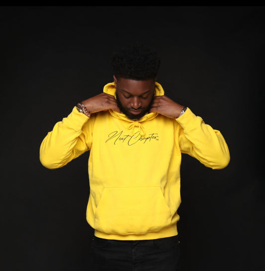 Heavy Blend Fleece Hoodie Yellow & Black