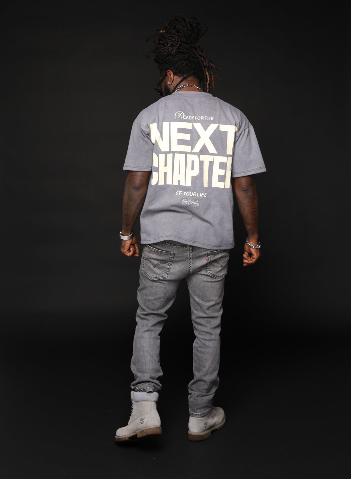 300 GSM Heavyweight Graphic T-shirt Cool Gray.