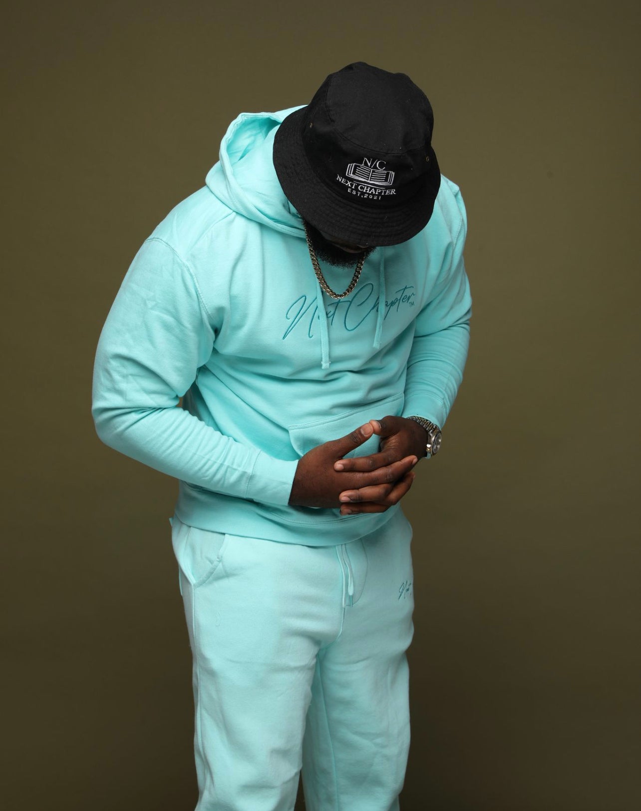 Heavy Blend Fleece Hoodie Sweatsuit Mint