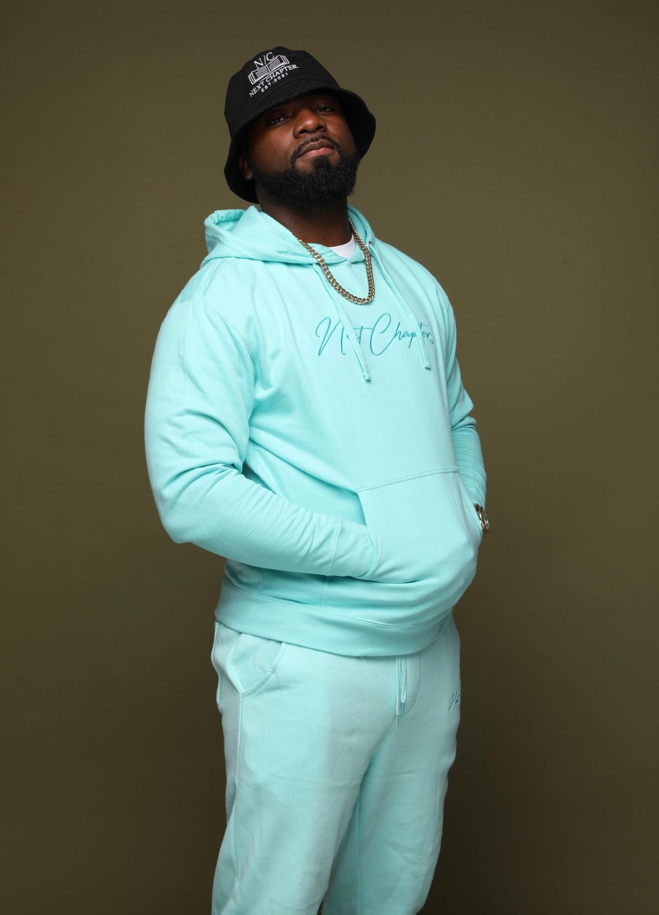 Heavy Blend Fleece Hoodie Sweatsuit Mint