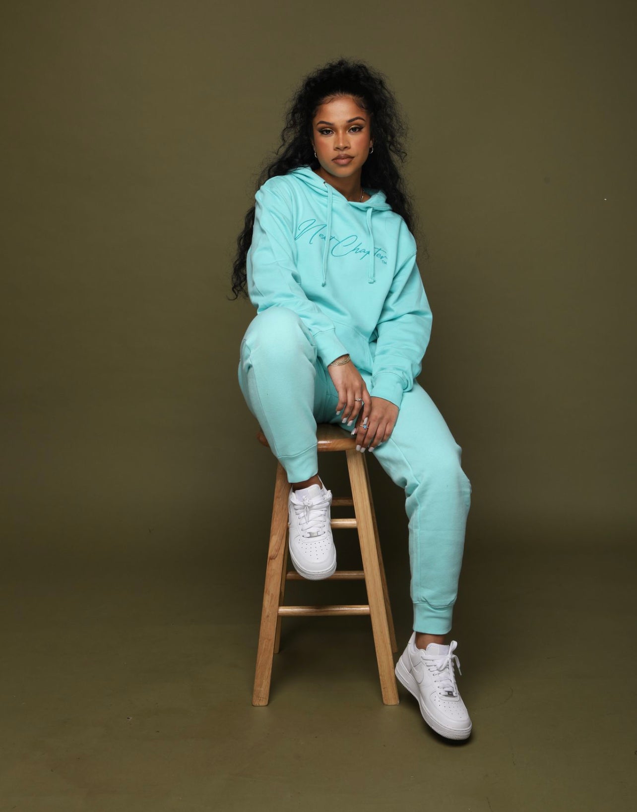 Heavy Blend Fleece Hoodie Sweatsuit Mint